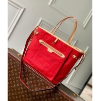 New Fashion Louis Vuitton Neverfull Bandouliere Inside Out MM Tote bag Monogram Canvas M12096 Red Textile 2024