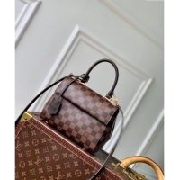 Top Grade Louis Vuitton Cluny Mini Bag in Damier Ebene Canvas N00097 Brown 2024