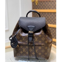 Shop Fashion Louis Vuitton Montsouris PM Monogram Canvas Backpack bag M45515 Black 2024