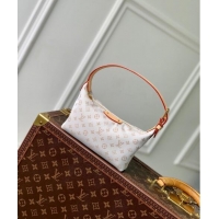 Cheapest Louis Vuitton Hills Pochette Hobo Bag in Mastic White Jacquard-Woven with Monogram Mini Motif M12433 2024