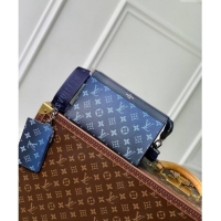 Top Quality Louis Vuitton Mens Gaston Wearable Wallet Mini bag in Navy Blue Monogram Gradient Canvas M81124 2024