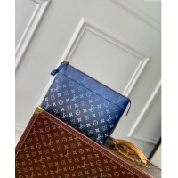 Top Grade Louis Vuitton Pochette Voyage Souple Pouch in Navy Blue Monogram Gradient Canvas M11545 2024