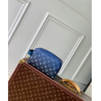 Top Quality Louis Vuitton Locker Dopp Kit Clucth in Navy Blue Monogram Gradient Canvas M11559 2024