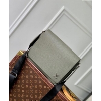 Super Quality Louis Vuitton District PM Messenger Bag in Taiga Leather M30851 Khaki Green 2024