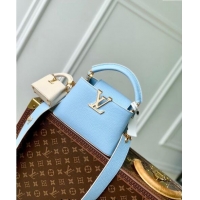 Trendy Design Louis Vuitton MiniMe Capucines Mini Bag in Taurillon leather M24563 Candy Blue 2024