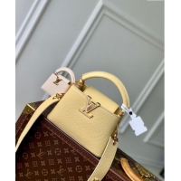 Well Crafted Louis Vuitton MiniMe Capucines Mini Bag in Taurillon leather M24563 Banana Yellow 2024