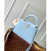 Cheap Design Louis Vuitton MiniMe Capucines BB Bag in Taurillon leather M24575 Candy Blue 2024