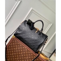 Top Design Louis Vuitton Speedy Soft 30 bag Black Supple monogram Empreinte Leather M47186 2024