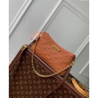 Top Quality Louis Vuitton Liv Pochette Shoulder Bag in Cognac Brown Monogram Empreinte Leather M11916 2024