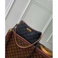 Top Quality Louis Vuitton Liv Pochette Shoulder Bag in Black Monogram Empreinte Leather M83301 2024