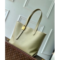 Top Design Louis Vuitton Low Key Cabas MM Tote bag in Grained Calfskin M25343 Clay Green 2024