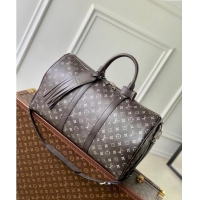 Top Quality Louis Vuitton Keepall Bandouliere 50 Travel Bag in Brushed Monogram Leather M11596 2024