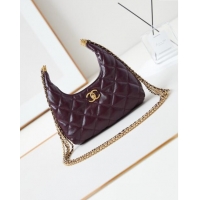 New Stylish Chanel Lambskin Hobo Bag with Chain AS4966 Burgundy 2024