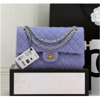 Market Sells Chanel Classic Tweed Medium Flap Bag A01112 Light Purple 2024