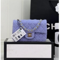 New Release Creation Chanel Classic Tweed Mini Flap Bag A69900 Light Purple 2024