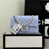 Original Cheap Chanel Classic Tweed Mini Flap Bag A69900 Pale Purple 2024