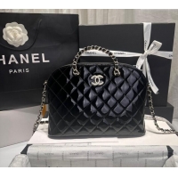 New Stylish Chanel Patent Calfskin Small Shopping Bag AS3969 Black 2024