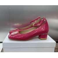 Best Price Dior Miss Dior Pump 3.5cm Heel in Rosy Patent Calfskin 092904