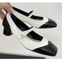 Top Grade Dior Spectadior Pump in Black and White Perforated Calfskin 3.5cm Heel 092908