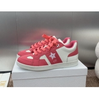 Unique Style Dior Star Sneaker in Calfskin White/Pink 092921