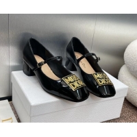 Popular Style Dior Miss Dior Mary Janes Pumps 3.5cm in Patent Leather Black 930004