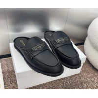 Low Price Dior Boy Flat Mules in Calfskin Leather Black 930015