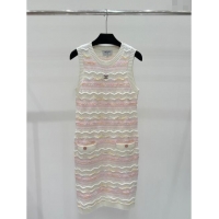 Luxurious Chanel Cashmere Dress CH82208 Pink 2024