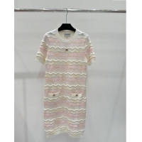 Famous Brand Chanel Cashmere Dress CH82209 Pink 2024