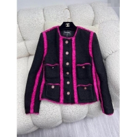 ​Big Discount Chanel Tweed Jacket M91107 Black/Rosy 2024