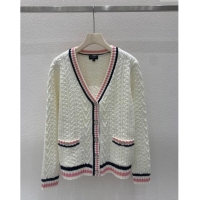 Luxury Cheap Chanel Wool Cardigan CH91109 White 2024