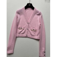 Good Product Chanel Wool Cardigan with Pockets CH92315 Pink 2024