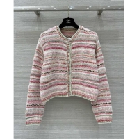 Trendy Design Chanel Cashmere & Wool Cardigan CH92503 Pink 2024