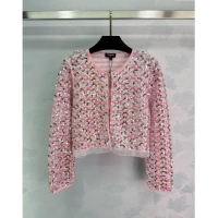 Grade Inexpensive Chanel Sequins Cardigan CH92523 Pink 2024