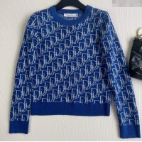 Top Design Dior Cashmere Sweater D82402 Blue 2024