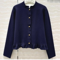 Famous Brand Dior Knit Cardigan D82309 Blue 2024