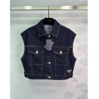 ​Reasonable Price Prada Denim Vest P82721 Blue 2024