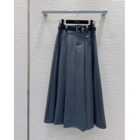 Famous Brand Prada Skirt with Belt P92508 Grey 2024