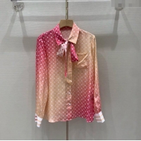 ​Well Crafted Louis Vuitton Monogram Silk Shirt LV82217 Pink 2024