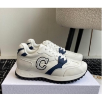 Hot Style Dior C'est Dior Sneakers in Calfskin White/Blue 930040