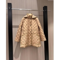 Luxury Cheap Burberry Padded Coat B92525 Brown 2024