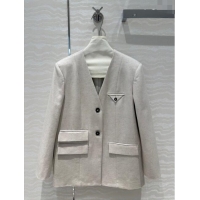 Well Crafted Bottega Veneta Jacket BV82703 Light Grey 2024