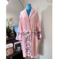 Top Design Versace Baroque Cotton Bathrobe 0201 Light Pink 2024 TOP