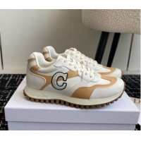 Sophisticated Dior C'est Dior Sneakers in Calfskin White/Beige 930042