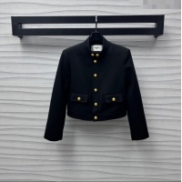 Luxury Discount Celine Wool Jacket M92531 Black 2024