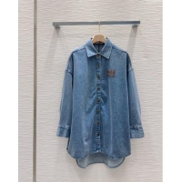 Grade Luxury Miu Miu Denim Shirt M83004 Blue 2024