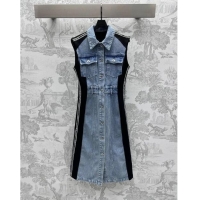 ​Top Grade Miu Miu Denim Dress M90421 Black/Blue 2024