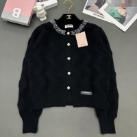 ​Well Crafted Miu Miu Wool Cardigan M91902 Black 2024