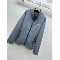 Top Grade Miu Miu Zipper Jacket M92304 Grey 2024