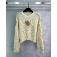 Luxury Cheap Loewe Knit Sweater L82416 Beige 2024