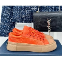 Buy Luxury Dior DIOR AND STONE ISLAND Low-top Sneakers in Oblique Satin Orange 930054